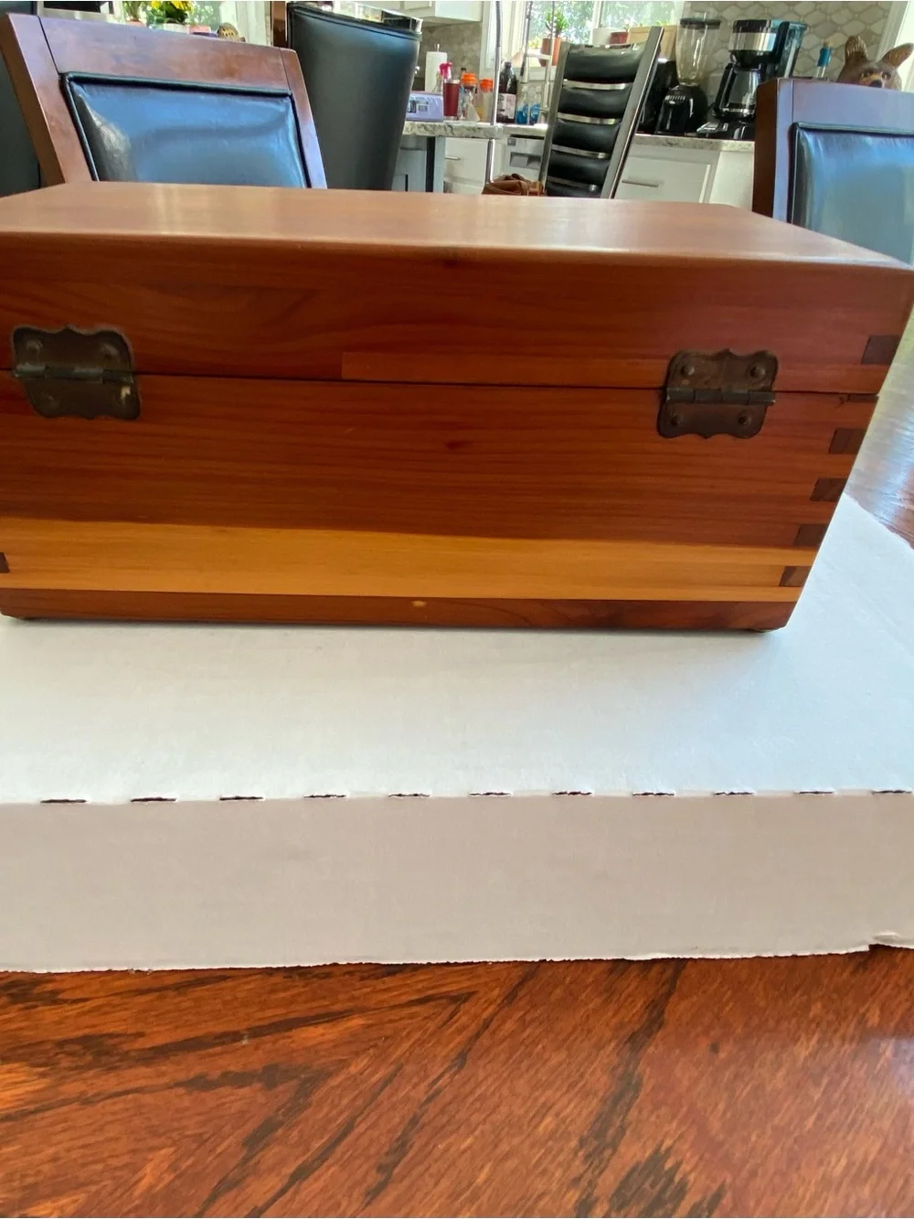 Wood Jewelry and Keepsake Box in Natural Brown